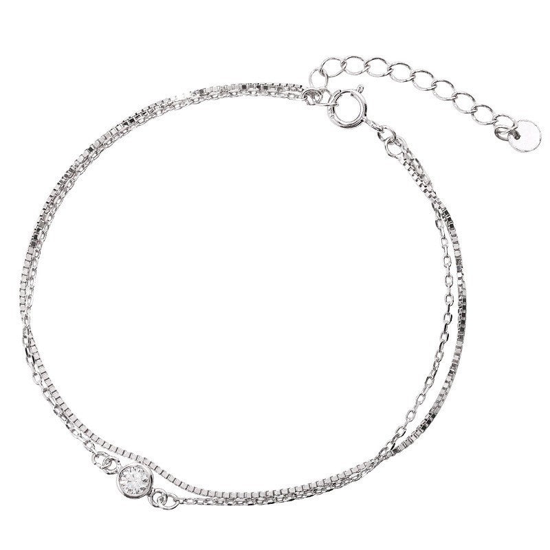 Silver Double Layer Bracele
