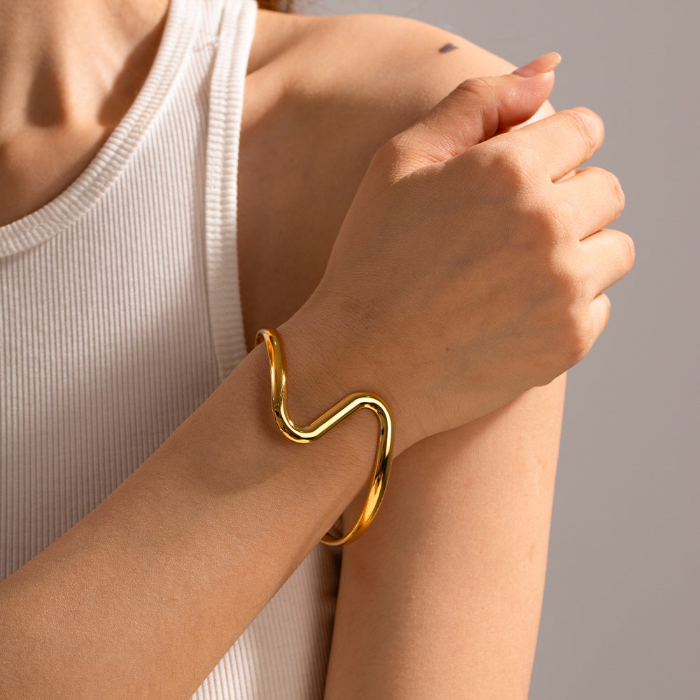 Minimalist S-Shaped Bracelet