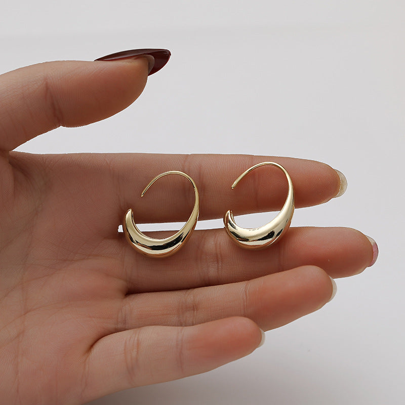 14K Gold-Plated Water Drop Hoop Earrings