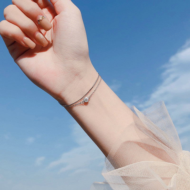 Silver Double Layer Bracele