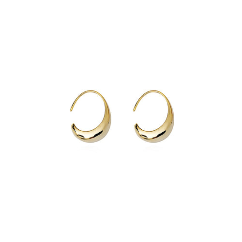 14K Gold-Plated Water Drop Hoop Earrings