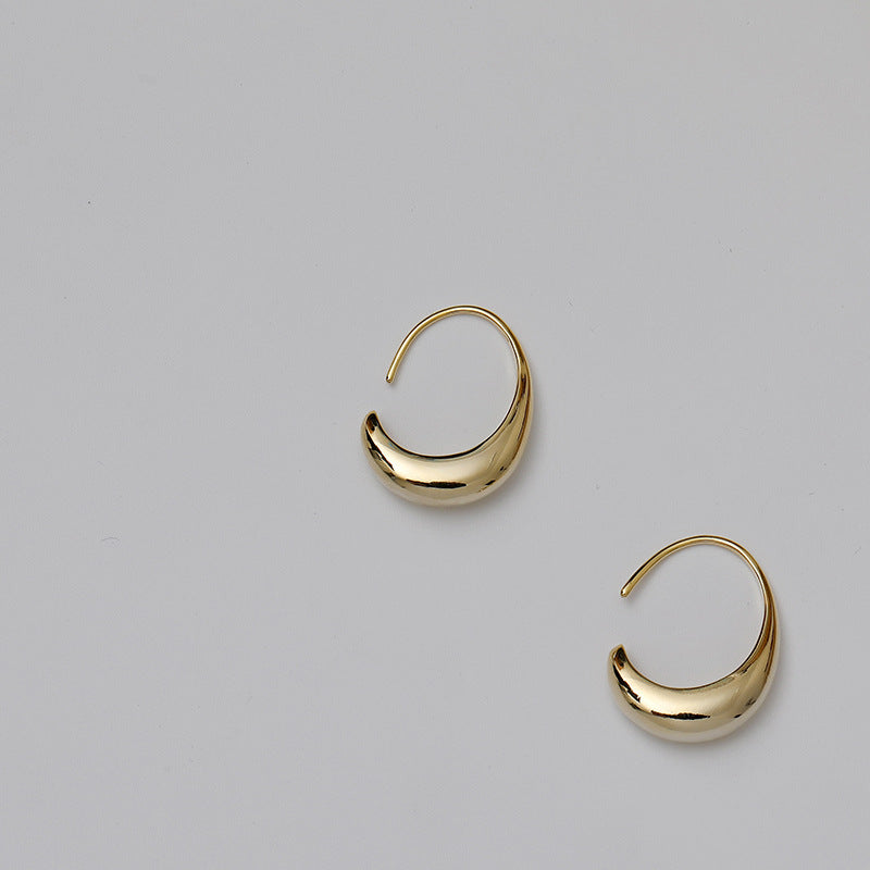 14K Gold-Plated Water Drop Hoop Earrings