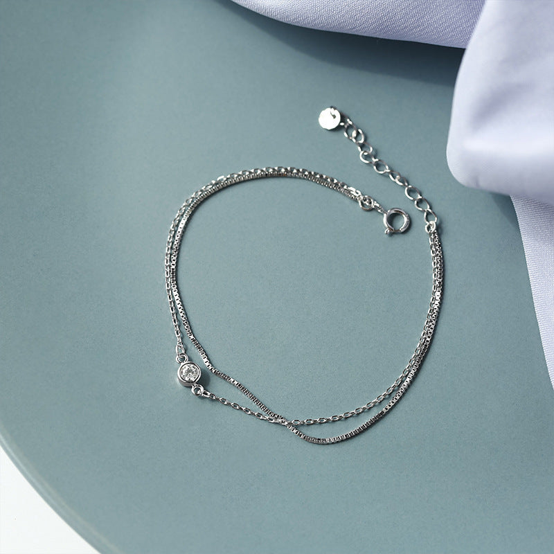 Silver Double Layer Bracele