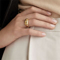 EMANCO Stainless Steel Gold-Plated Ring