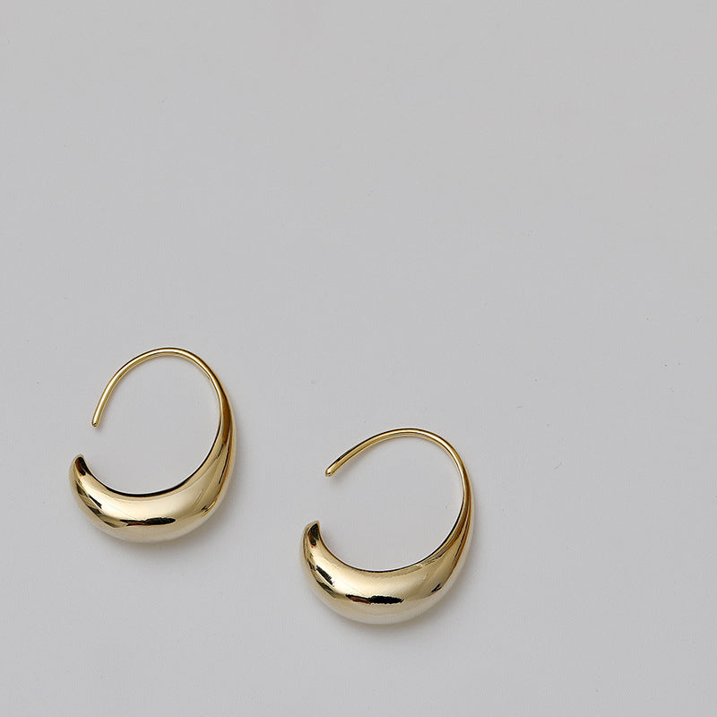 14K Gold-Plated Water Drop Hoop Earrings