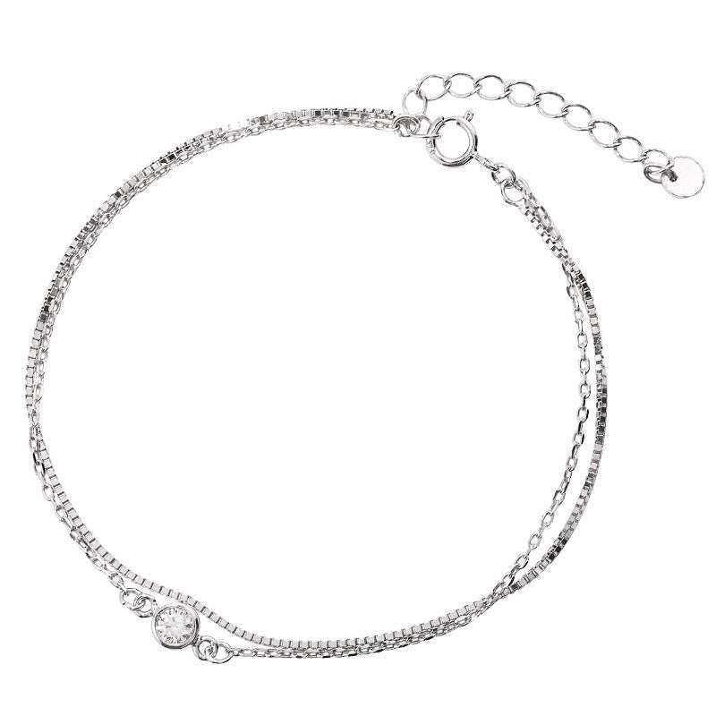 Silver Double Layer Bracele